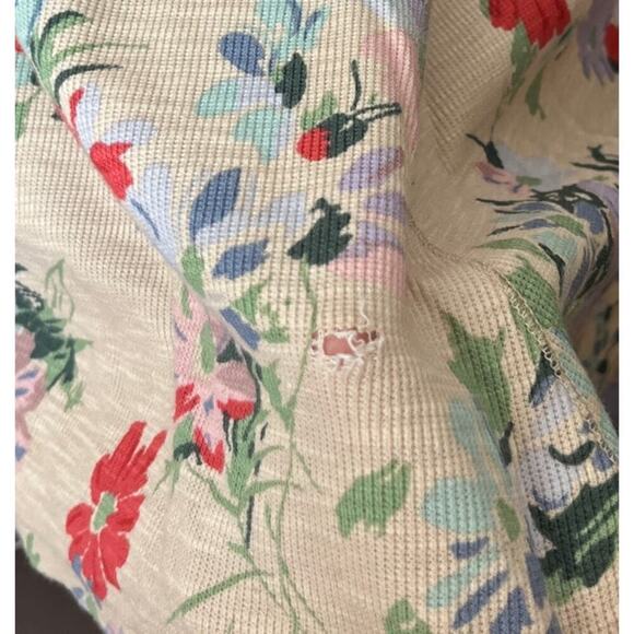 Polo Ralph Lauren Thermal Henley Dress Scattered Floral Maxi Long Sleeve XXL - Picture 4 of 11